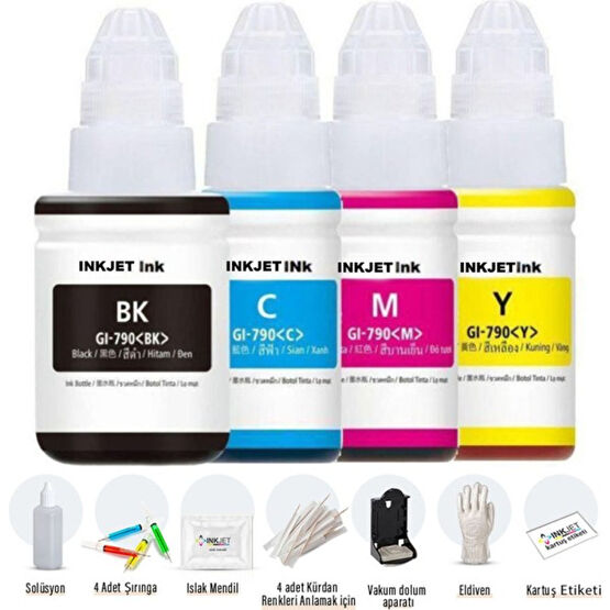 inkjet Canon Pixma G1411 G2411 G3411 G3410 4 Renk Mürekkep - Renkli Kartuş Dolum Ürünleri Fiyatı
