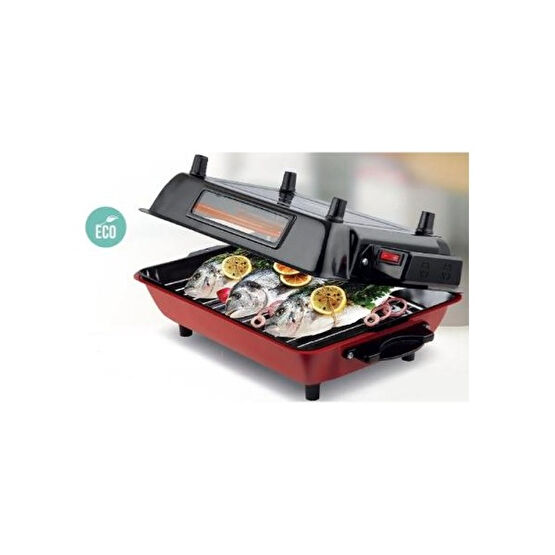 Inova Camlı Elektrikli Izgara Barbekü Emaye Gövdeli-Tepsili IB-320022 Elektrikli Izgara-Barbeküler Fiyatı