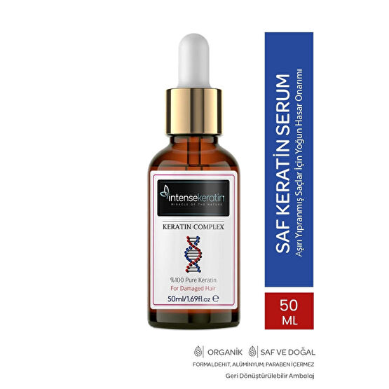 İntense Keratin Saf Keratin Serum 50 ml - Patentli Formül Saç Bakım Maskeleri & Serumlar & Spreyler Fiyatı