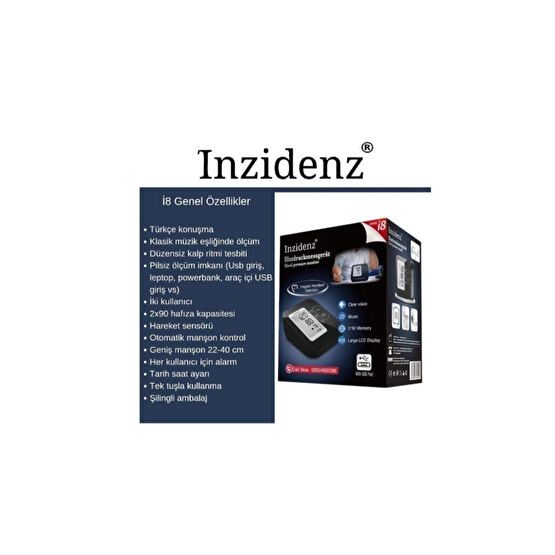 INZİDENZ I8 Model Tansiyon Aleti Tansiyon Aleti Fiyatı