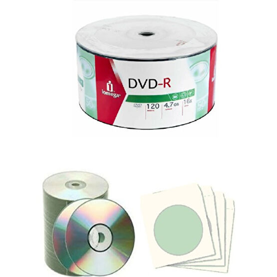 Iomega Boş Dvd-R 16X .4,7 GB 10 Adet ve 10 Adet DVD Zarfı CD / DVD Aksesuarları Fiyatı
