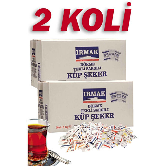 Irmak 2 Koli Tek Sargılı Hijyenik Küp Şeker 5 Kg X 2 (10 Kg) Toz ve Küp Şeker Fiyatı