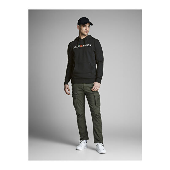 Jack & Jones Jjecorp Old Logo Sweat Hood Noos Erkek Sweatshirt M Beden