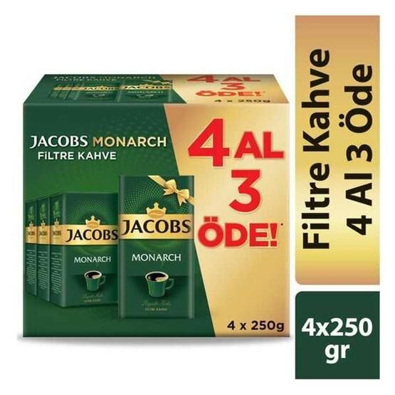Jacobs Monarch 4x250 gr Filtre Kahve