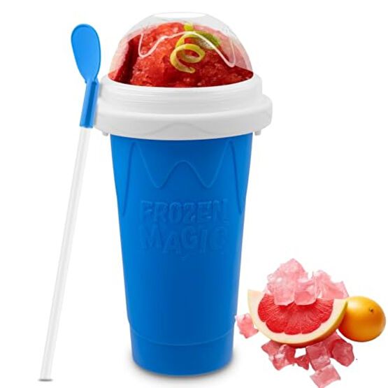 Jairuty Slushie Maker Cup, Quick Frozen Magic Cups for Homemade Milk Shake Ice Cream Maker, Double Layer Squeeze Slushy Maker Cup, Birthday Gifts for Kids,Friends,Family(Pink, 350ML) Dondurma Makinesi Fiyatı