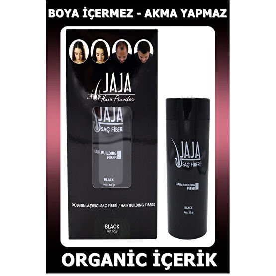 Jaja Saç Topiği Siyah(BLACK) 50 gr Saç Fiberi Toppik Siyah Topic