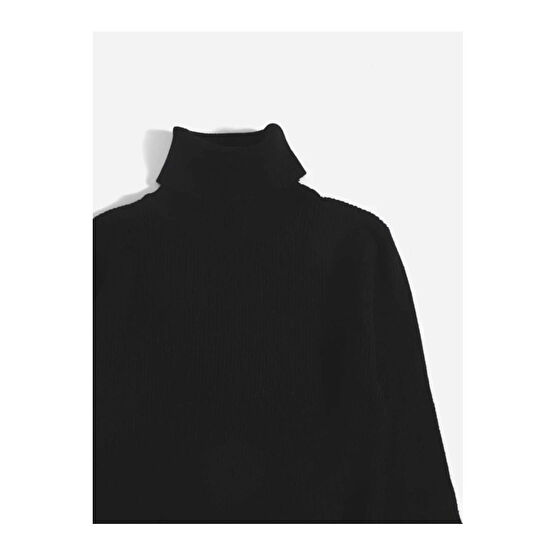 JAKARLI Unisex Siyah Pamuklu Balıkçı Yaka Kaşkorse Şardonlu Slimfit Boğazlı Kazak L Beden Bayan Kazak & Süveter & Triko Fiyatı