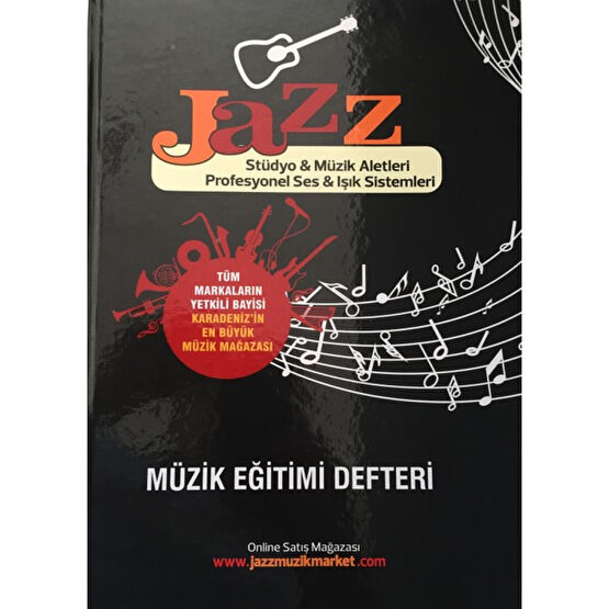 Jazz Kalın Yapraklı Ciltli Solfej Müzik Defteri Sol Anahtarsız Büyük Boy Müzik Defteri Fiyatı