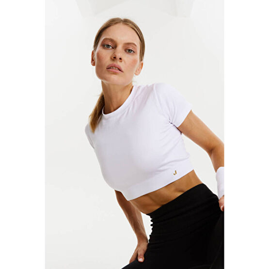 Jerf Captiva Yumuşak Dokulu & Esnek Crop Top Beyaz XS Beden T-Shirt & Sweatshirt (Outdoor) Fiyatı