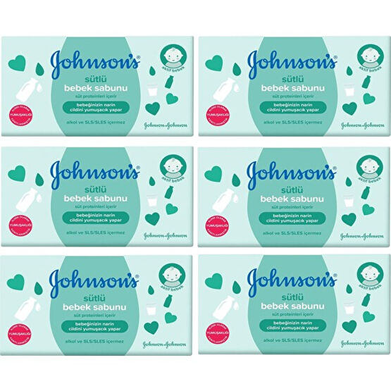 Johnsons Baby Sütlü Bebek Sabunu 90 gr 6 Adet - Renkli Bebek Sabunu Fiyatı