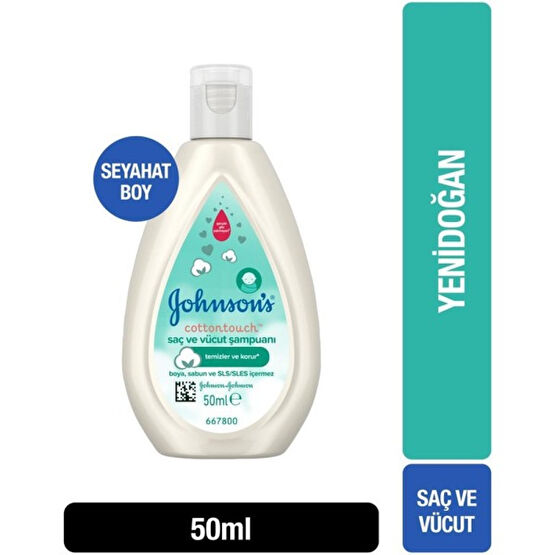 johnson's Cottontouch Saç ve Vücut için Bebek Şampuanı 50 Ml Bebek Şampuanı Fiyatı
