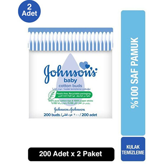 Johnson's Kulak Temizleme Çubuğu 200LÜ X2 Bebek Bakım Seti Fiyatı