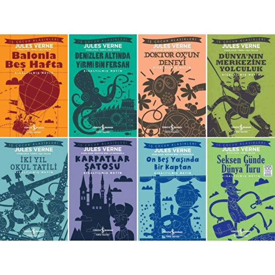 Jules Verne Çocuk Klasikleri 8 Kitap Set / Balonla Beş Hafta - Deniz Altında Yirmi Bin Fersah - On Beş Yaşında Bir Kaptan - Iki Yıl Okul Tatili - S... Çocuk Klasikleri Fiyatı