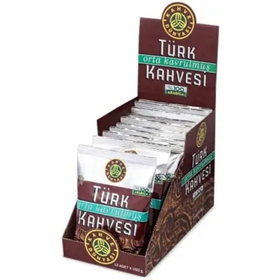 Kahve Dünyası 12'li 100 gr Orta Kavrulmuş Türk Kahvesi Kahve Fiyatı