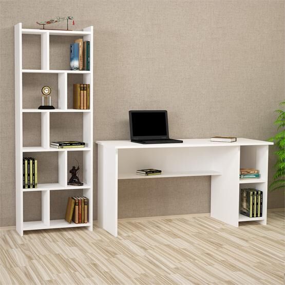 Kalender Dekor Avel Snow 145 cm Çalışma Masası Takımı