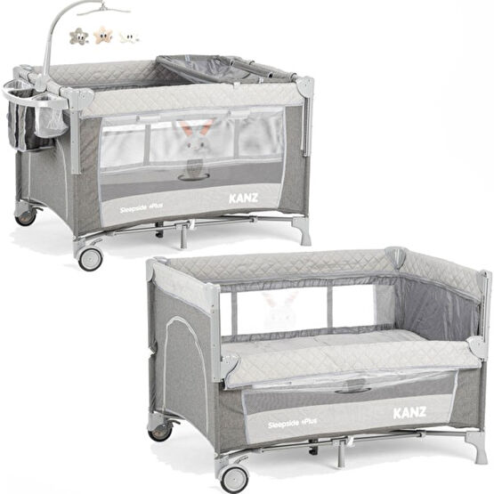 Kanz Sleepy Side Plus Anne Yanı Oyun Parkı 70X110CM - Gri Park Yatak / Oyun Parkı Fiyatı