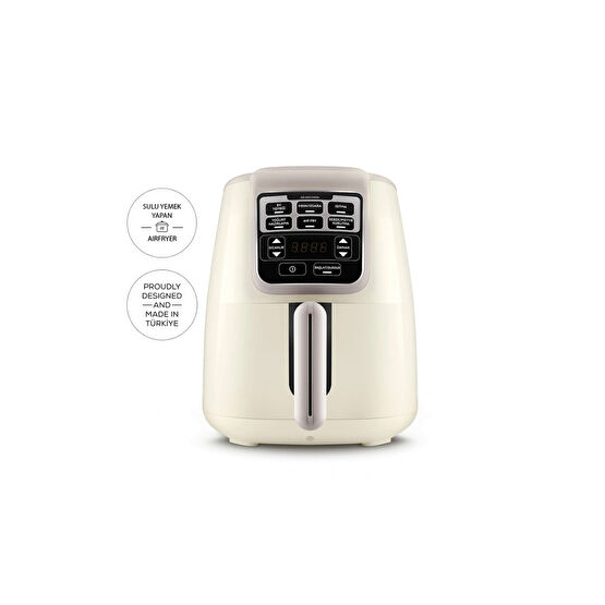 Karaca Air Pro Cook Xl 2 In 1 Konuşan Airfryer Iconic Beige Fritözler Fiyatı