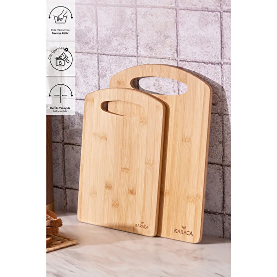 Karaca Stark 2li Bambu Kesme Tahtası 28/33 Cm Kesme Tahtaları / Kesim Tablaları Fiyatı