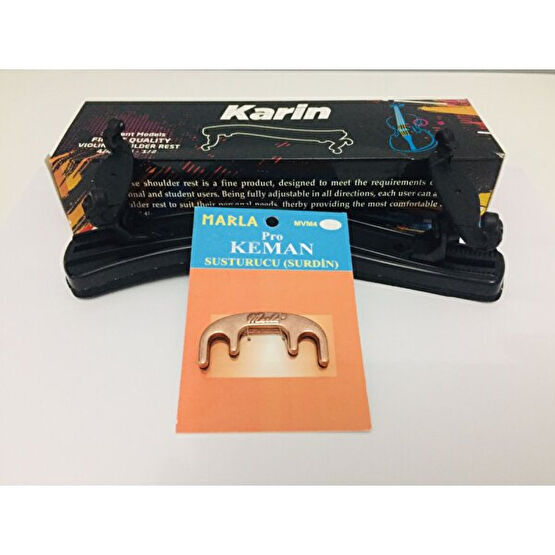 Karin Keman Yastık (2/4-3/4-4/4) + Marla Eskitme Renk Metal Keman Susturucusu Seti Kky-Ssa Kemanlar Fiyatı