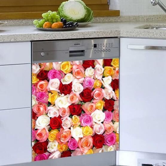 Karışık Güller Bulaşık Makinesi Sticker Bulaşık Makinesi Stickerı Fiyatı