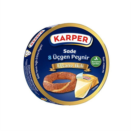 Karper Üçgen Peynir 8'li Sade 100 gr Peynir Fiyatı