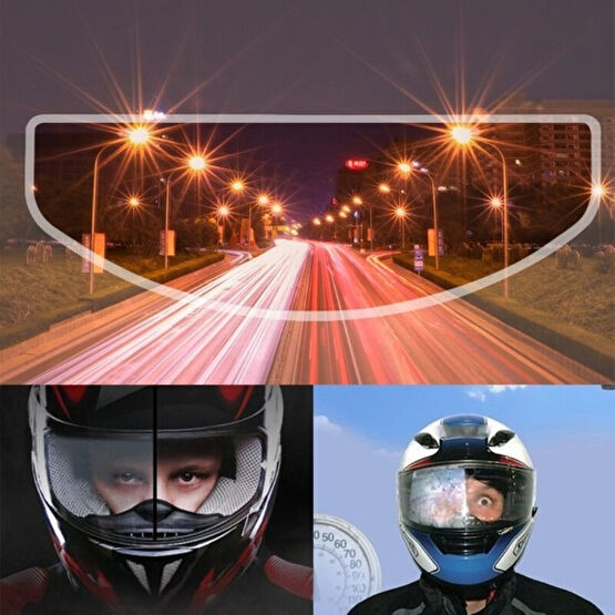 Kask Vizör Buğu Buhar Önleyici Film Anti Fog Buhu Buğulanma Sorunu - Standart - Beyaz Motorsiklet Kaskları Fiyatı