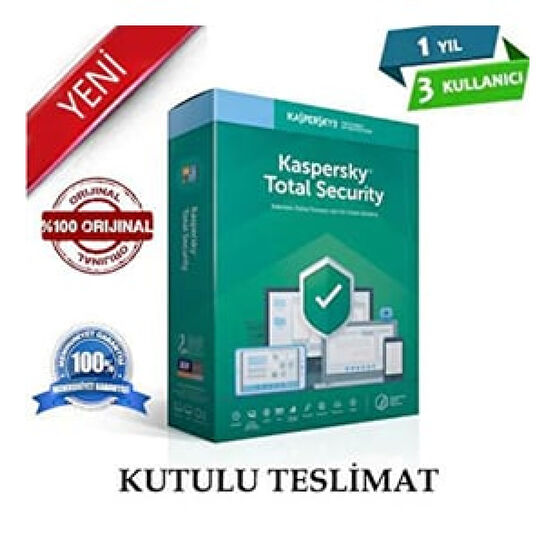 KASPERSKY Total Security Trk Kutu 1yıl 3kullanıcı Antivirüs Yazılımları Fiyatı