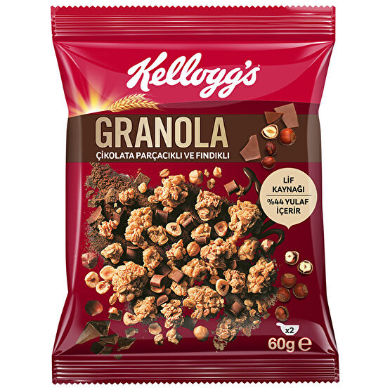 Kellogg's Granola Çikolata & Fındık 60 Gr Kahvaltılık Gevrek Fiyatı