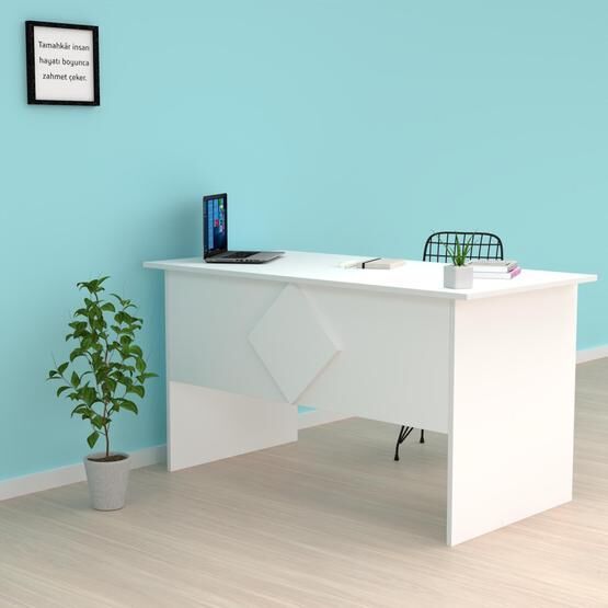 Kenzlife Masako Beyaz 75x140x60 cm Ofis Masası Ofis Bilgisayar Masası Fiyatı