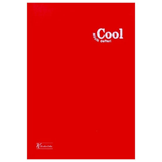 Keskin Color Cool Kırmızı Dikişli Plastik Kapak 40 Yaprak A4 Müzik Defteri - Renkli Müzik Defteri Fiyatı