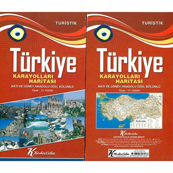 Keskin Color Türkiye Kara Yolları Haritası Harita & Küre Fiyatı