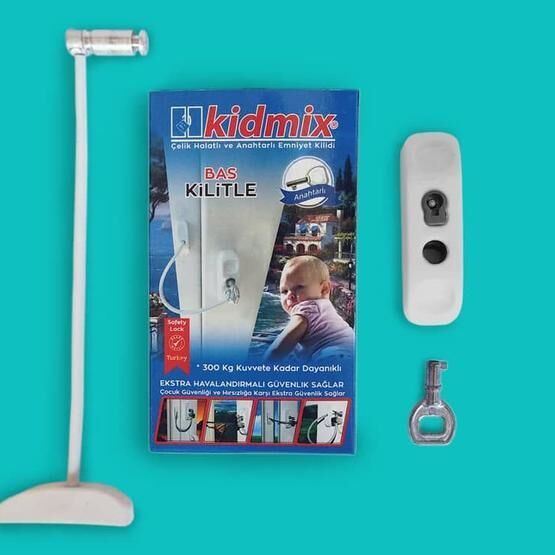 Kidmix Halatlı Pvc Pimapen Pencere Çocuk Kilidi