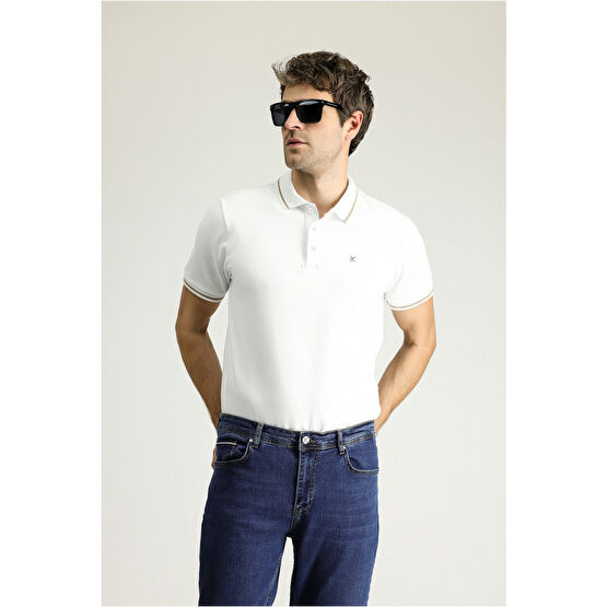 Kiğılı Polo Yaka Slim Fit Nakışlı Süprem Pamuklu Tişört L Beden Erkek T-shirt Fiyatı