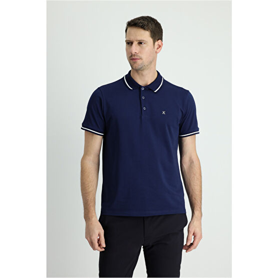 Kiğılı Polo Yaka Slim Fit Nakışlı Süprem Tişört Pamuklu XL Beden Erkek T-shirt Fiyatı