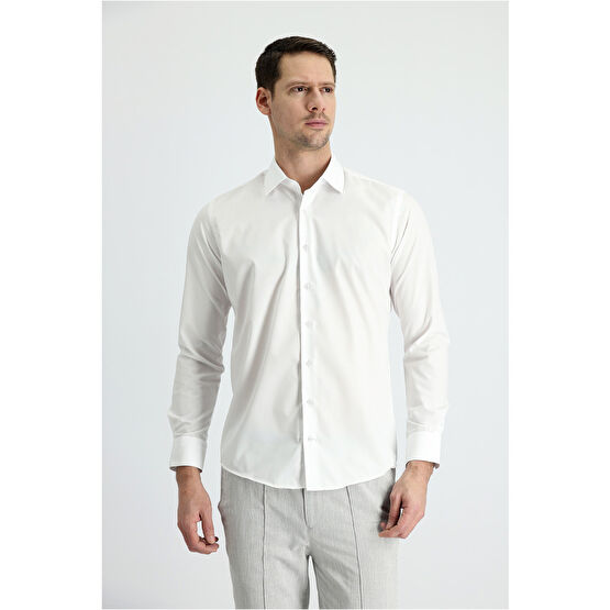 Kiğılı Uzun Kol Slim Fit Non Iron Klasik Pamuklu Gömlek XS Beden Kadın Gömlek Fiyatı