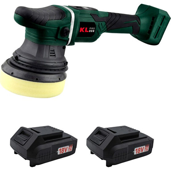 Klpro KLPS18B-20 18V/2.0AH Li-Ion Çift Akülü Kömürsüz 125MM Profesyonel Polisaj Makinesi Cila / Polisaj Makinesi Fiyatı