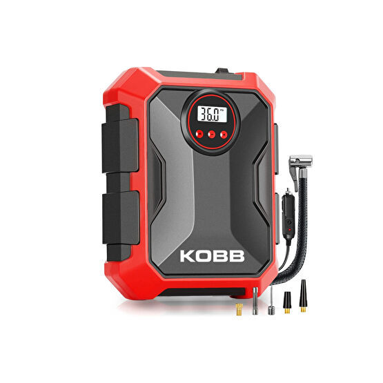 KOBB Kb200 12volt 150 Psı Ayarlanabilir Dijital Basınç Göstergeli Hava Lastik Şişirme Pompası Hava Kompresörü Fiyatı