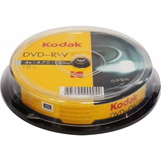 Kodak 4.7gb 4x Dvd-Rw Tekrar Yazılabilir DVD Medya - 10'lu Paket CD / DVD Aksesuarları Fiyatı