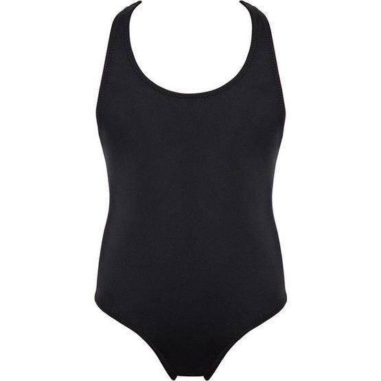 Kom Siyah Swimm Kız Çocuk Mayo