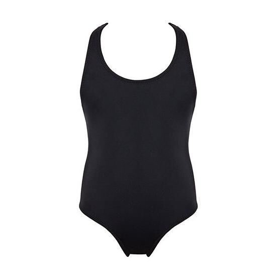Kom Siyah Swimm Kız Çocuk Mayo
