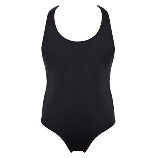 Kom Siyah Swimm Kız Çocuk Mayo
