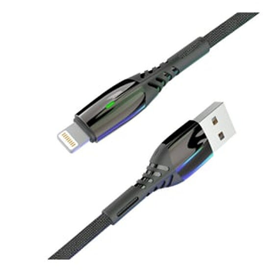 Konfulon S92 Ledli Lightning Kablo iphone Uyumlu 1M 3A - Siyah Disk Kablosu Fiyatı