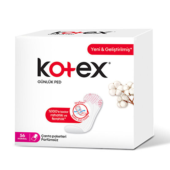 Kotex Günlük Ped Normal 56'lı Hijyenik Pedler ve Tamponlar Fiyatı