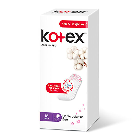 Kotex Günlük Ped Uzun 16'lı Hijyenik Pedler ve Tamponlar Fiyatı
