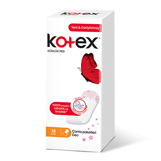 Kotex İnce Günlük Parfümlü 18'li Hijyenik Pedler ve Tamponlar Fiyatı