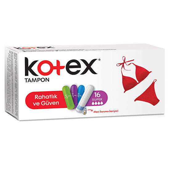 Kotex Tampon Super 16'lı Hijyenik Pedler ve Tamponlar Fiyatı
