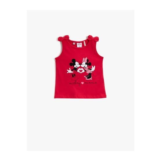 Koton 1YMG39275AK Kız Bebek Mickey Mouse Lisanslı Pamuklu Atlet