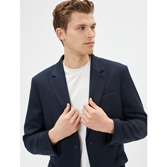 Koton Blazer Ceket Slim Fit Cep Detaylı Düğmeli Mono Yaka Erkek Ceket Fiyatı