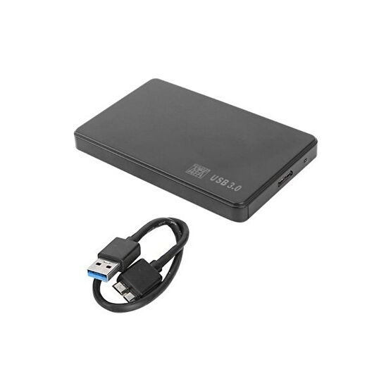 Krl 2.5" USB 3.0 Harici SSD Harddisk HDD Kutusu Sata Hard Disk Harici Deri Kılıflı - Siyah HDD Kutuları Fiyatı