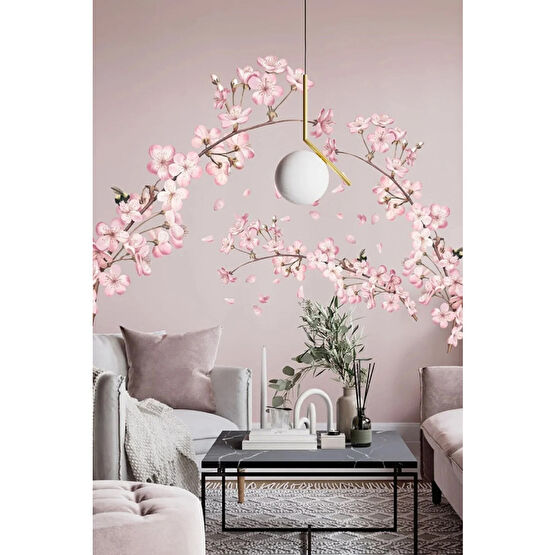 Kt Grup Japonya Sakura Çiçekleri Modern Duvar Sticker Seti 60 x 100 Beden Duvar Stickerı Fiyatı